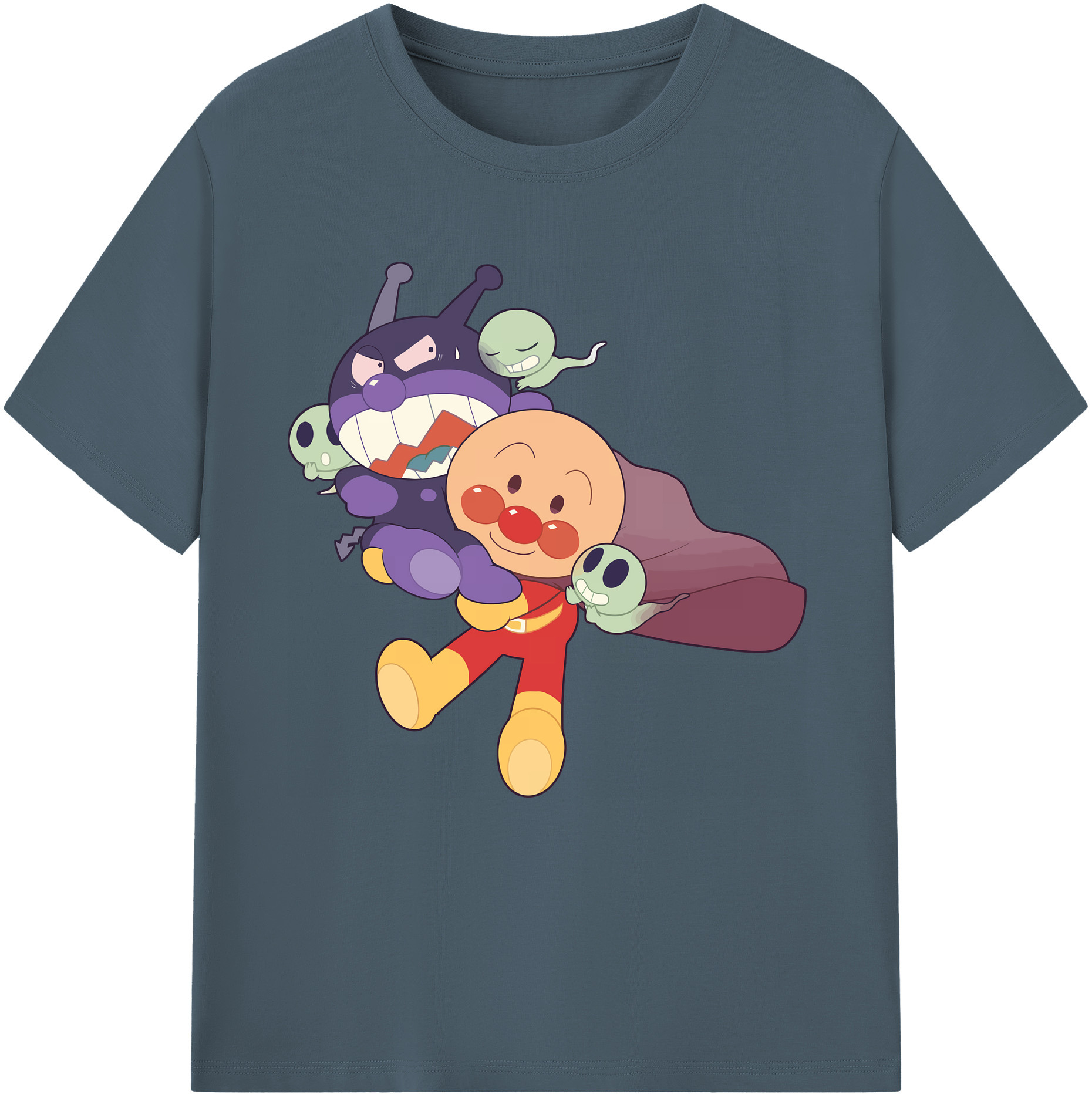 （画像用） アンパンマン Anpanman 綿100％半袖Tシャツ（フロントプリント）